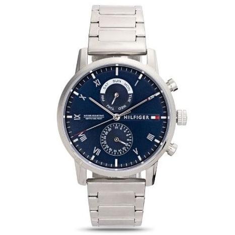  Shop Authentic Tommy Hilfiger Kane Blue Dial Silver Steel Strap Watch for Men - 1710401 - Luxxuri