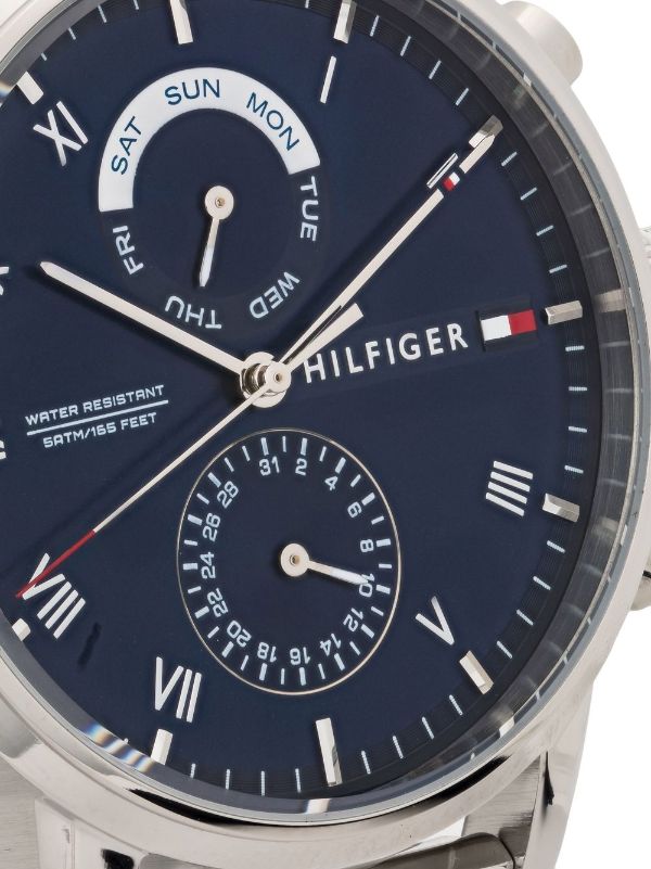  Shop Authentic Tommy Hilfiger Kane Blue Dial Silver Steel Strap Watch for Men - 1710401 - Luxxuri