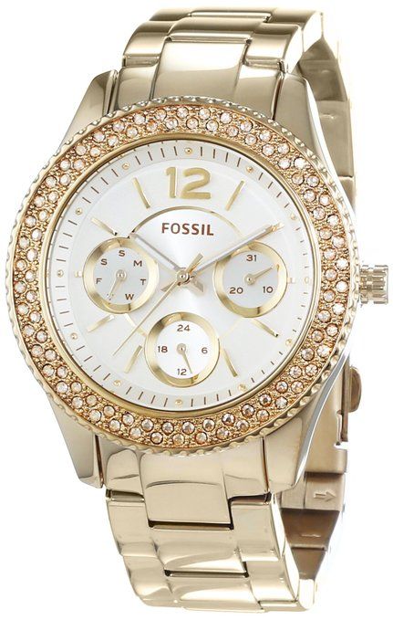  Shop Authentic Fossil Stella Multifunction Gold Dial Gold Steel Strap Watch for Women - ES3589 - Luxxuri