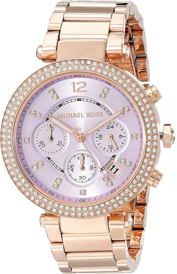  Shop Authentic Michael Kors Parker Purple Dial Rose Gold Steel Strap Watch for Women - MK6169 - Luxxuri