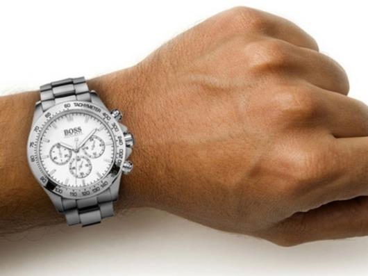  Shop Authentic Hugo Boss Ikon Chronograph White Dial Silver Steel Strap Watch for Men - 1512962 - Luxxuri