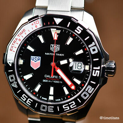  Shop Authentic Tag Heuer Aquaracer Automatic Match Timer Black Dial Silver Steel Strap Watch for Men - WAY201G.BA0927 - Luxxuri