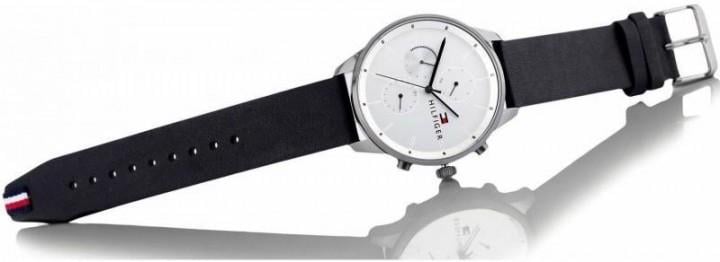  Shop Authentic Tommy Hilfiger Lexor Silver Dial Black Leather Strap Watch For Men - 1791489 - Luxxuri
