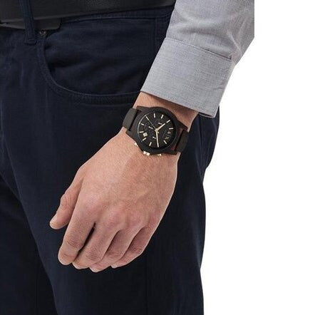  Shop Authentic Armani Exchange Outerbanks Chronograph Black Dial Black Steel Strap Watch For Men - AX7105 - Luxxuri