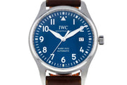  Shop Authentic IWC Pilots Watch Mark XVII Edition Le Petit Prince Blue Dial Brown Leather Strap Watch for Men - IW326506 - Luxxuri
