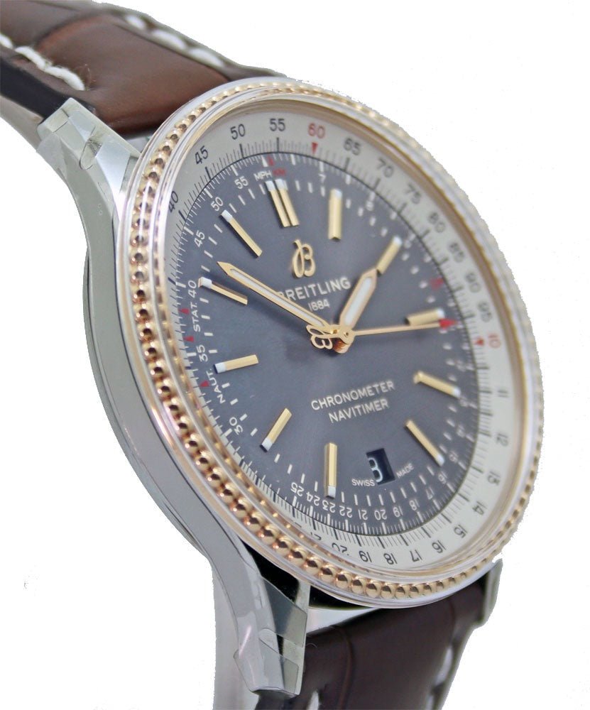  Shop Authentic Breitling Navitimer 1 Automatic 41mm Brown Dial Brown Leather Strap Mens Watch - U17326211M1P2 - Luxxuri