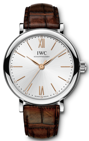  Shop Authentic IWC Portofino Automatic Silver Dial Brown Leather Strap Watch for Women - IW357403 - Luxxuri