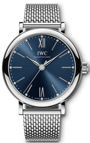  Shop Authentic IWC Portofino Automatic Blue Dial Silver Mesh Bracelet Watch for Women - IW357404 - Luxxuri
