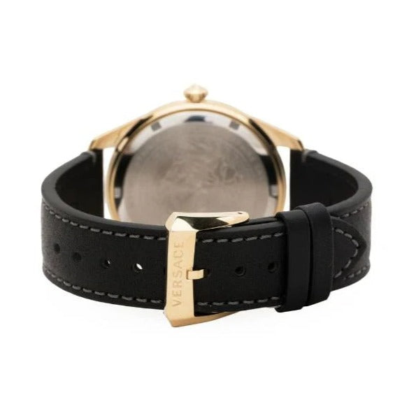  Shop Authentic Versace Greca Time Quartz Black Dial Brown Leather Strap Watch For Men - VE3K00222 - Luxxuri