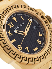  Shop Authentic Versace Chain Reaction Quartz Black Dial Two Tone Steel Strap Watch for Men - VEDY00619 - Luxxuri