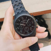  Shop Authentic Fossil Forrester Chronograph Black Dial Black Steel Strap Watch for Men - FS5697 - Luxxuri