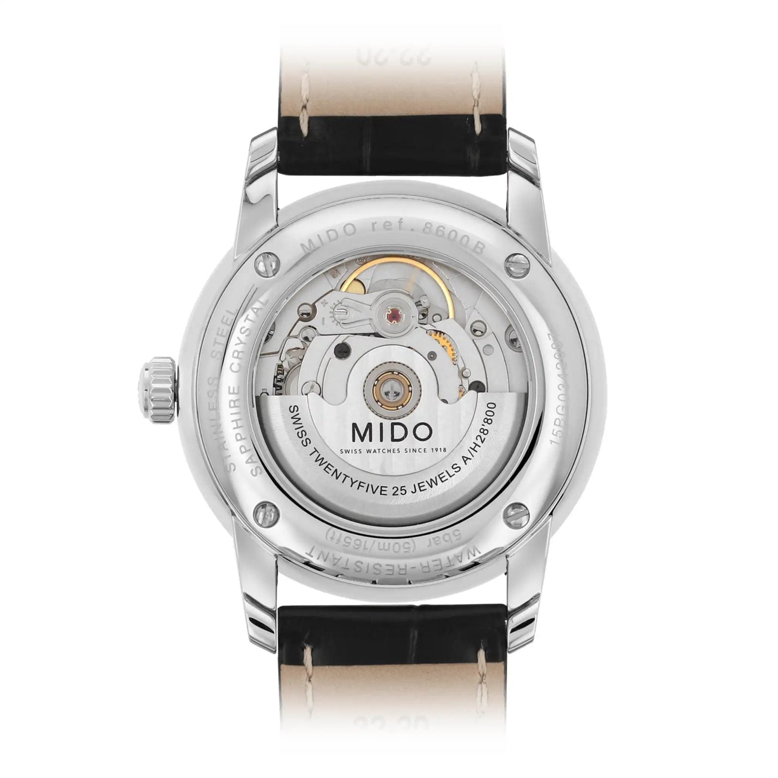  Shop Authentic Mido Baroncelli III Automatic Silver Dial Black Leather Strap Watch For Women - M7600.4.21.4 - Luxxuri