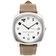  Shop Authentic Marc Jacobs Mandy Silver Dial Brown Leather Strap Watch for Women - MJ1563 - Luxxuri