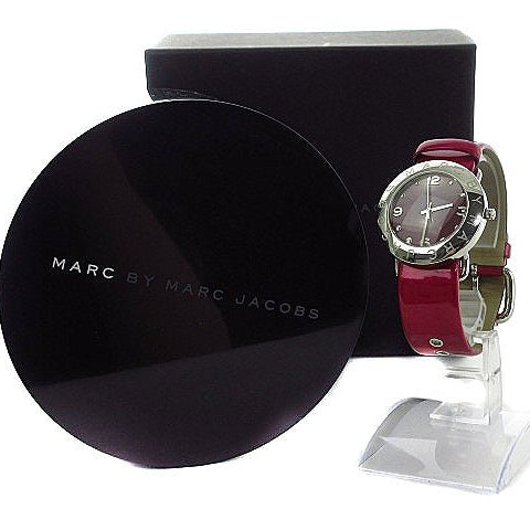  Shop Authentic Marc Jacobs Amy Purple Dial Red Leather Strap Watch for Women - MBM1138 - Luxxuri