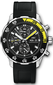  Shop Authentic IWC Aquatimer Automatic Chronograph Black Dial Black Rubber Strap Watch for Men - IW376709 - Luxxuri