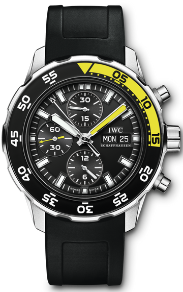  Shop Authentic IWC Aquatimer Automatic Chronograph Black Dial Black Rubber Strap Watch for Men - IW376709 - Luxxuri