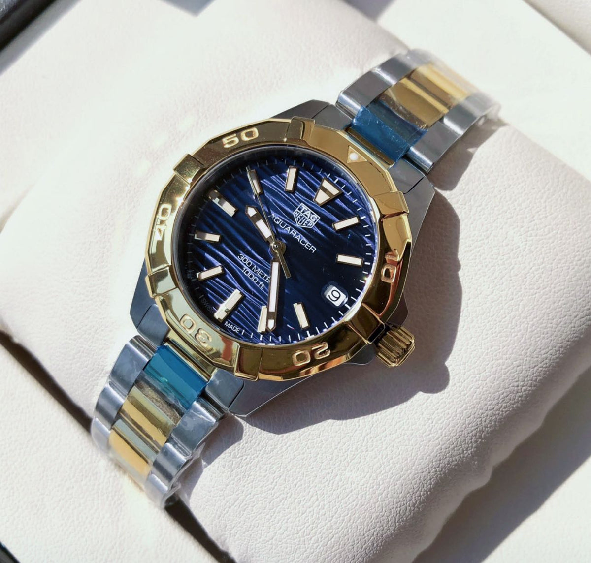  Shop Authentic Tag Heuer Aquaracer Blue Dial Watch for Women - WBD1325.BB0320 - Luxxuri