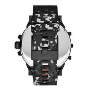  Shop Authentic Diesel Big Daddy Chronograph Black Dial Black Leather Strap Watch For Men - DZ7311 - Luxxuri