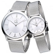  Shop Authentic Calvin Klein Minimal White Dial Silver Mesh Bracelet Watch for Men - K3M22126 - Luxxuri