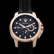  Shop Authentic Maserati SFIDA Chronograph Black Dial Black Rubber Strap Watch For Men - R851123008 - Luxxuri
