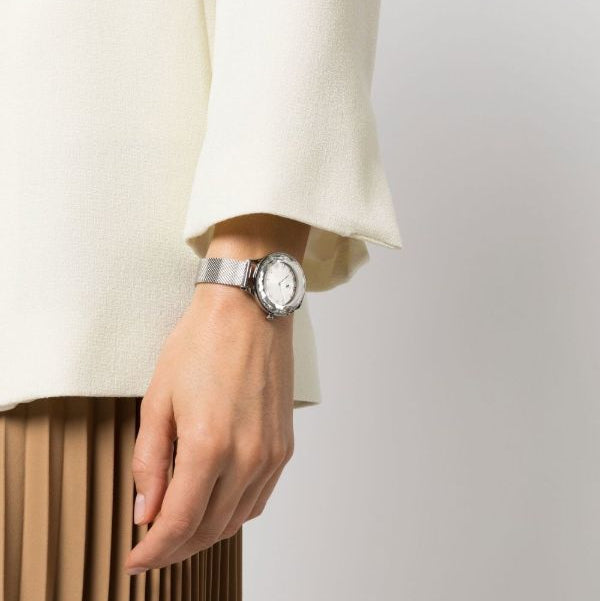  Shop Authentic Swarovski Octea Nova Silver Dial Silver Mesh Strap Watch for Women - 5650039 - Luxxuri
