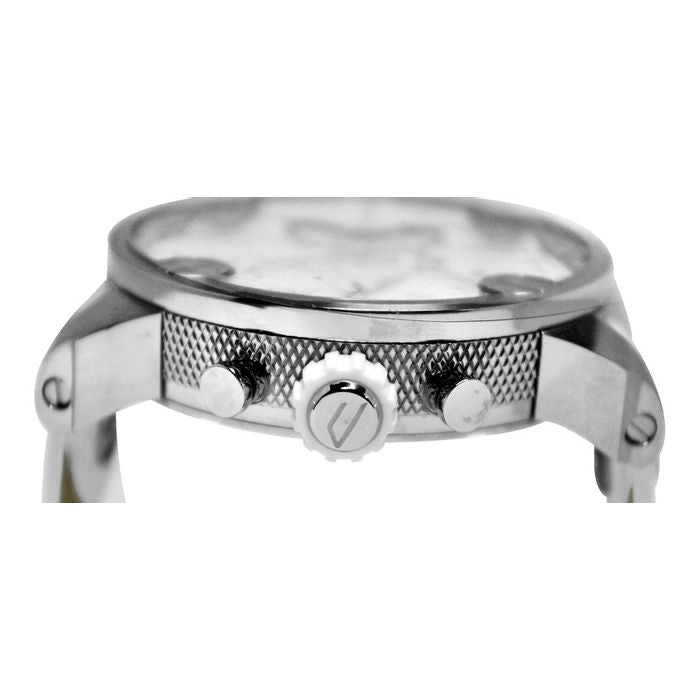  Shop Authentic Diesel Badass Chronograph White Dial White Leather Strap Watch For Men - DZ7265 - Luxxuri
