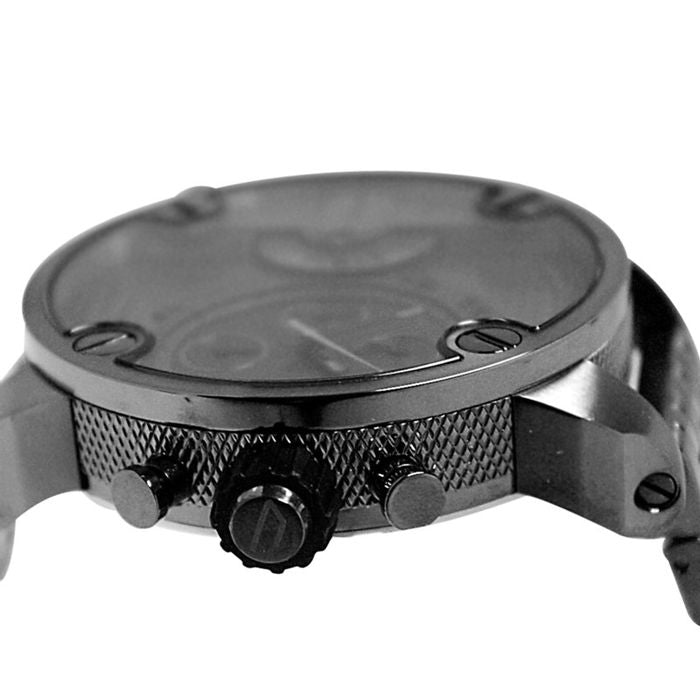 Shop Authentic Diesel Little Daddy Dual Time Chronograph Grey Dial Stainless Steel Strap Watch For Men - DZ7263 - Luxxuri