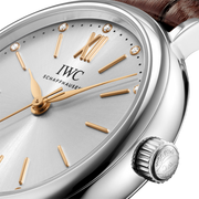  Shop Authentic IWC Portofino Automatic Silver Dial Brown Leather Strap Watch for Women - IW357403 - Luxxuri