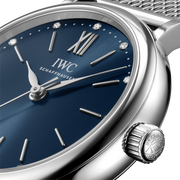  Shop Authentic IWC Portofino Automatic Blue Dial Silver Mesh Bracelet Watch for Women - IW357404 - Luxxuri