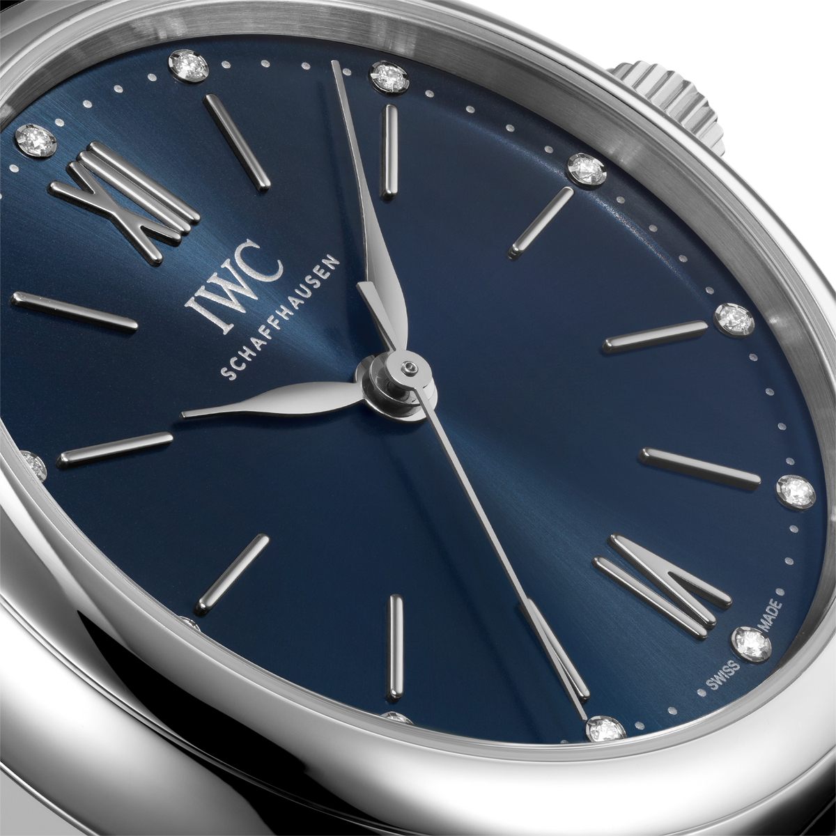  Shop Authentic IWC Portofino Automatic Blue Dial Silver Mesh Bracelet Watch for Women - IW357404 - Luxxuri
