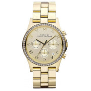  Shop Authentic Marc Jacobs Henry Chronograph Gold Dial Gold Steel Strap Watch for Women - MBM3105 - Luxxuri