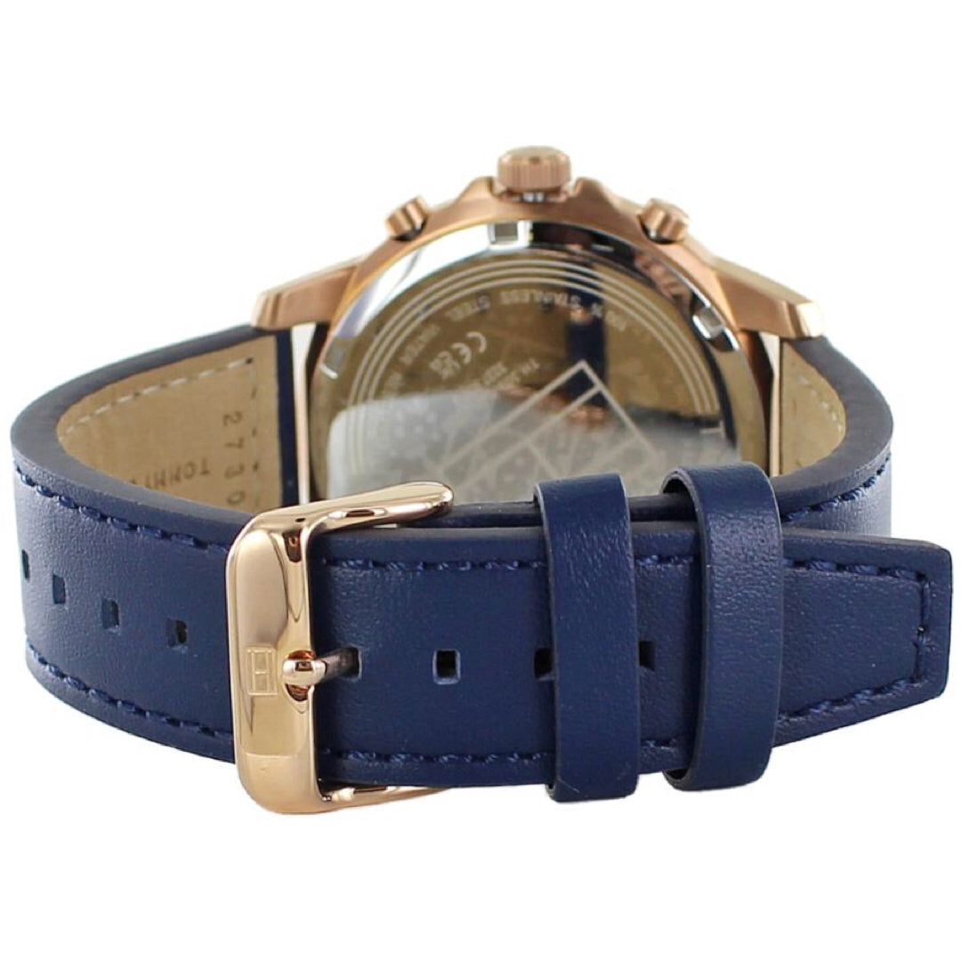  Shop Authentic Tommy Hilfiger Henry Chronograph Quartz Blue Dial Blue Leather Strap Watch For Men - 1710475 - Luxxuri