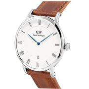  Shop Authentic Daniel Wellington Dapper Durham White Dial Brown Leather Strap Watch For Men - DW00100116 - Luxxuri