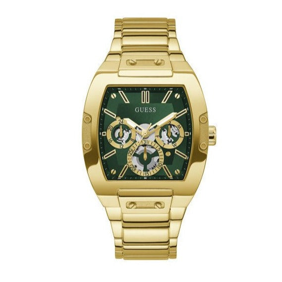  Shop Authentic Guess Phoenix Multi Function Green Dial Gold Steel Strap Watch for Men - GW0456G3 - Luxxuri