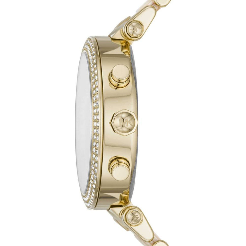  Shop Authentic Michael Kors Parker Chronograph Gold Dial Gold Steel Strap Watch For Women - MK6831 - Luxxuri