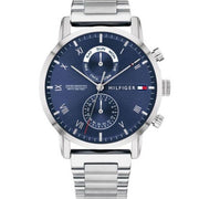  Shop Authentic Tommy Hilfiger Kane Blue Dial Silver Steel Strap Watch for Men - 1710401 - Luxxuri