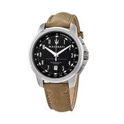  Shop Authentic Maserati Successo Black Dial Beige Leather Strap Watch For Men - R8851121004 - Luxxuri