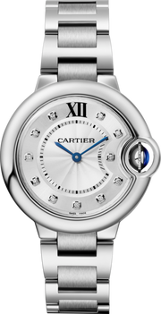  Shop Authentic Cartier Ballon Bleu De Cartier Diamonds Silver Dial Silver Steel Strap Watch for Women - W4BB0022 - Luxxuri