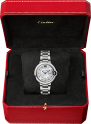  Shop Authentic Cartier Ballon Bleu De Cartier Diamonds Silver Dial Silver Steel Strap Watch for Women - W4BB0022 - Luxxuri