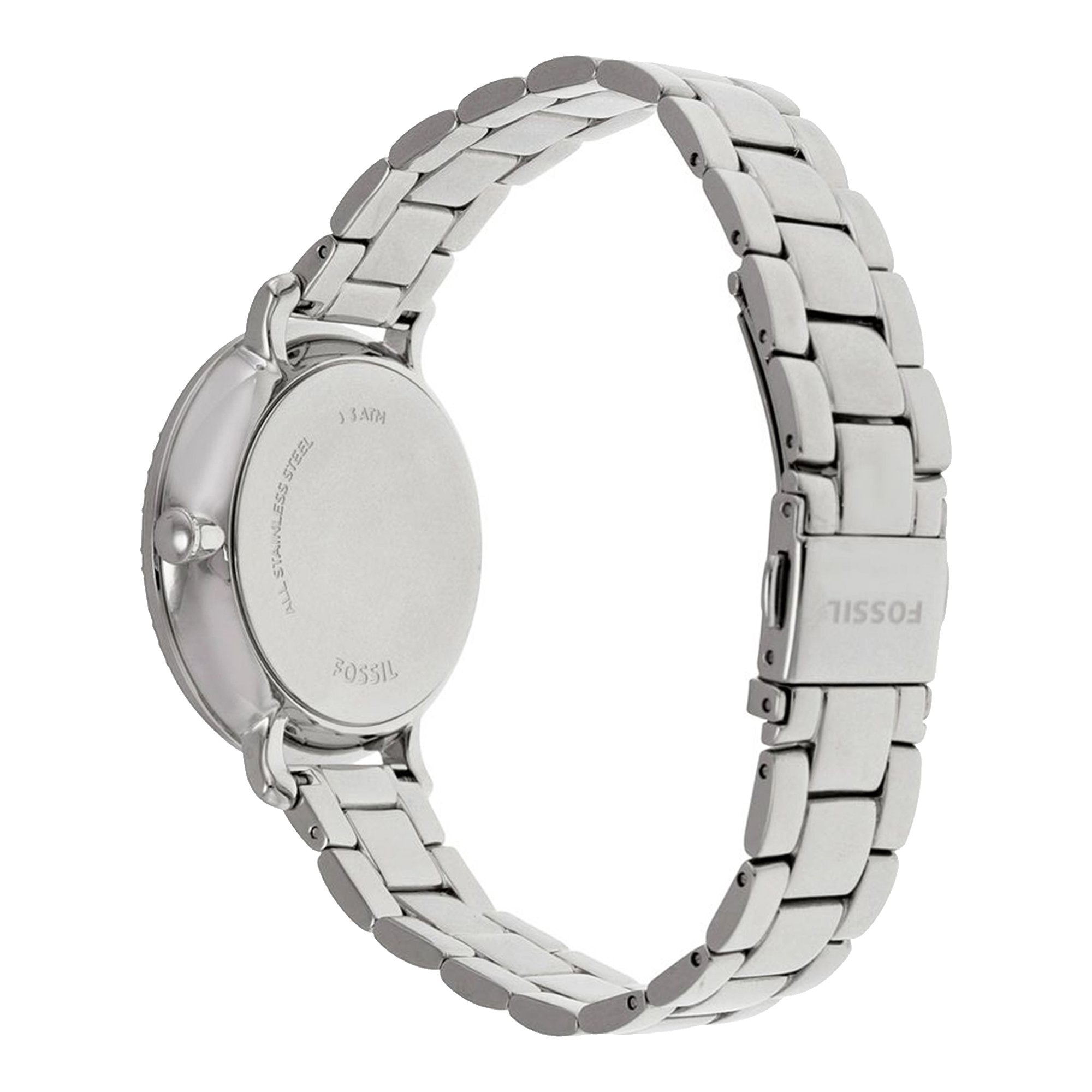  Shop Authentic Fossil Jacqueline Multi-Function Mother of Pearl Dial Silver Steel Strap Watch for Women - ES3755 - Luxxuri