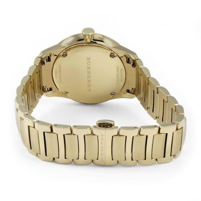 Shop Authentic Burberry The Classic Gold Dial Gold Steel Strap Watch for Men - BU10006 - Luxxuri