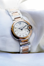  Shop Authentic Cartier Ballon Bleu De Cartier Diamonds Silver Dial Two Tone Steel Strap Watch for Women - W3BB0026 - Luxxuri