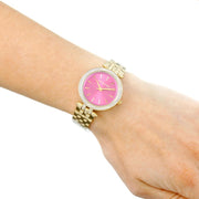  Shop Authentic Michael Kors Darci Pink Dial Gold Steel Strap Watch for Women - MK3444 - Luxxuri
