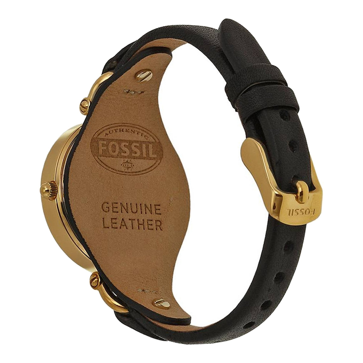  Shop Authentic Fossil Georgia Black Dial Black Leather Strap Watch for Women - ES3148 - Luxxuri