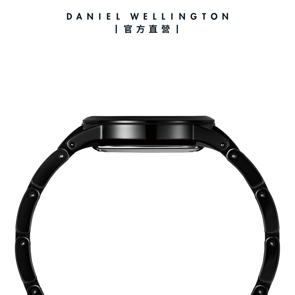  Shop Authentic Daniel Wellington Iconic Link Ceramic Black Dial Black Steel Strap Watch For Women - DW00100414 - Luxxuri