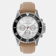  Shop Authentic Michael Kors Everest Analog White Dial Brown Leather Strap Watch For Men - MK9092 - Luxxuri