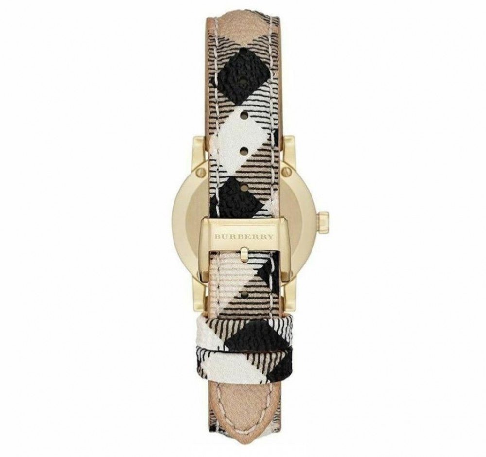  Shop Authentic Burberry The City Diamonds Mother of Pearl Dial Brown Leather Strap Watch for Women - BU9226 - Luxxuri