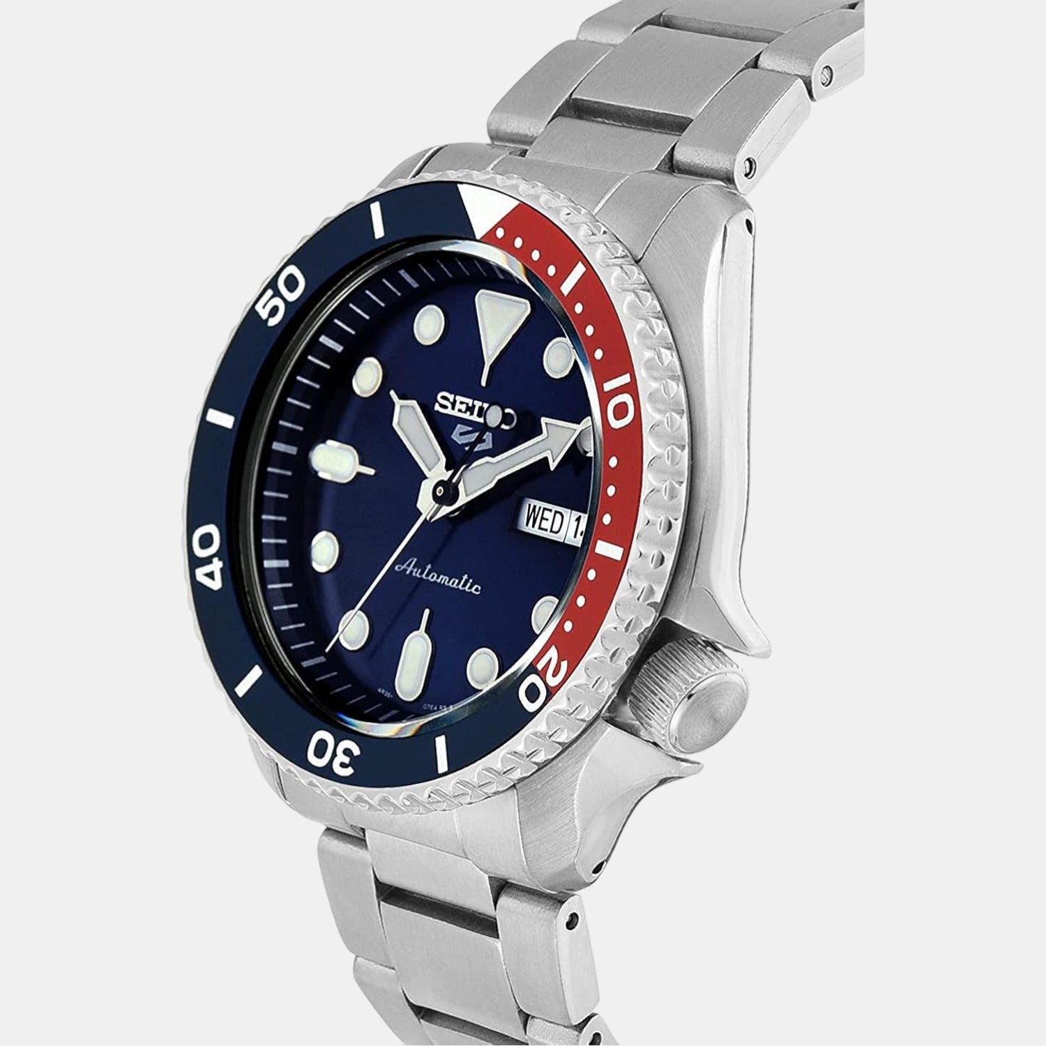  Shop Authentic Seiko 5 Sports Automatic Blue Dial Silver Steel Strap Watch For Men - SRPD53K1 - Luxxuri