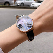  Shop Authentic Fossil Jacqueline Mother of Pearl Dial Black Leather Strap Watch for Women - ES4535 - Luxxuri