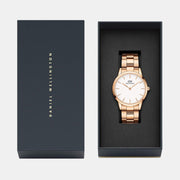  Shop Authentic Daniel Wellington Iconic Link White Dial Gold Steel Strap Watch For Men - DW00100343 - Luxxuri